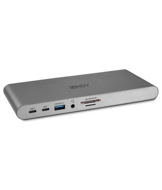 Lindy DST-Pro 5K Alámbrico USB 3.2 Gen 1 (3.1 Gen 1) Type-C Plata