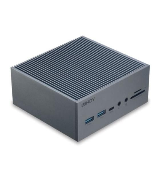 Lindy 43351 base para portátil y replicador de puertos Acoplamiento USB 3.2 Gen 1 (3.1 Gen 1) Type-C Gris