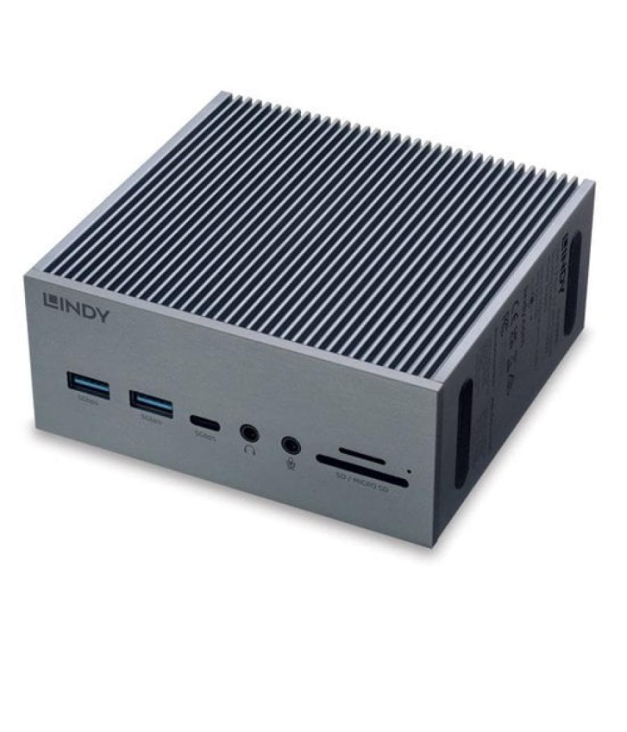 Lindy 43351 base para portátil y replicador de puertos Acoplamiento USB 3.2 Gen 1 (3.1 Gen 1) Type-C Gris