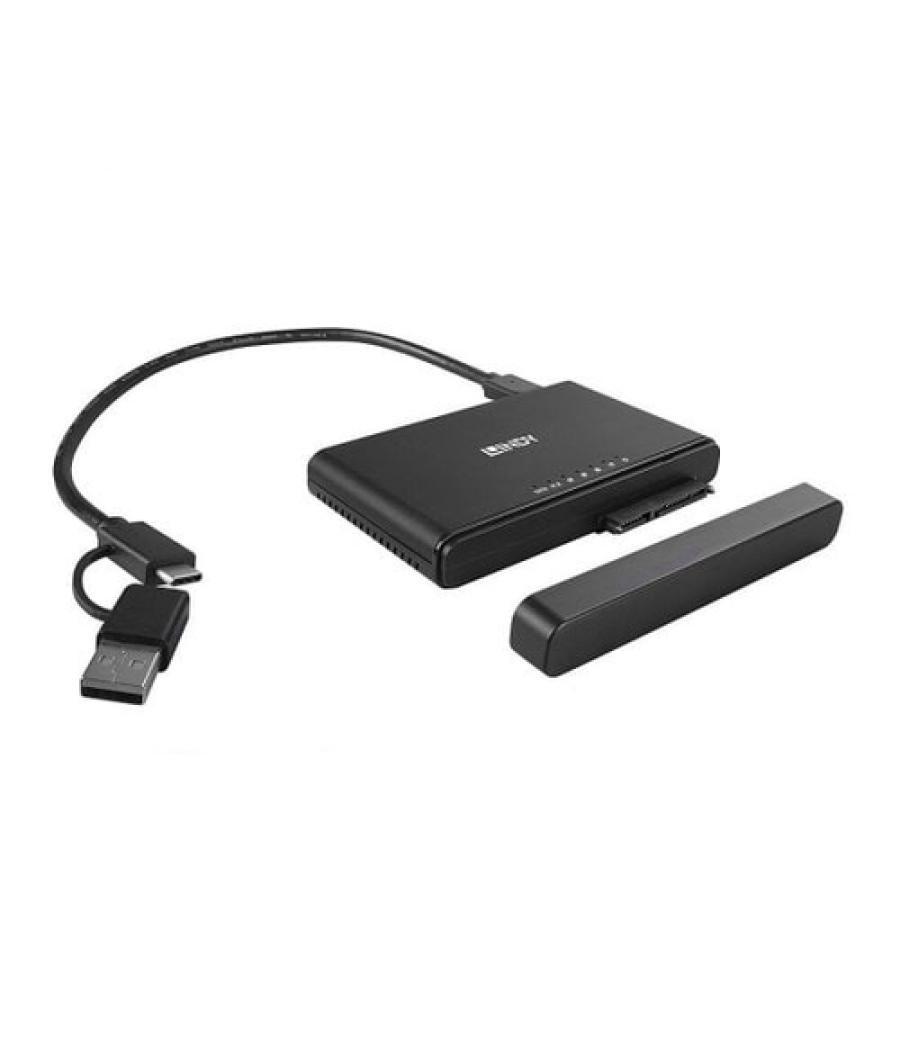 Lindy 43359 base de conexión para disco duro USB 3.2 Gen 2 (3.1 Gen 2) Type-C Negro