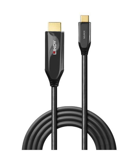 Lindy 43369 adaptador de cable de vídeo 3 m USB Tipo C HDMI tipo A (Estándar) Negro