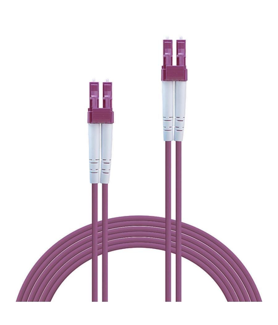 Lindy 46343 cable de fibra optica 5 m LC OM4 Rosa