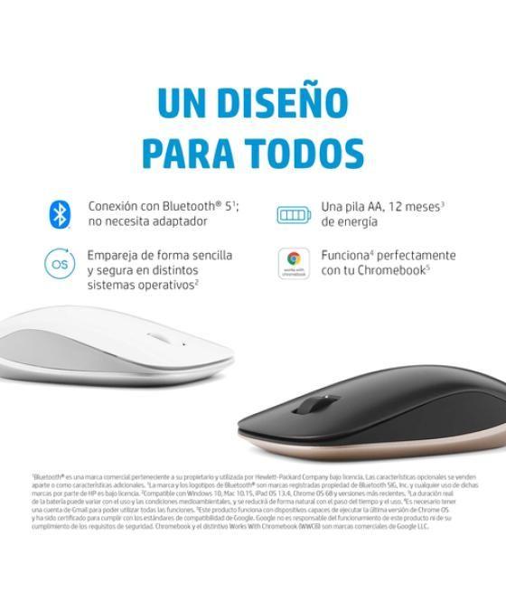 HP Ratón Bluetooth 410 de perfil bajo y plata