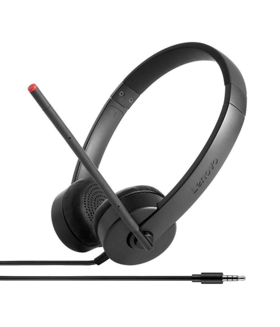 Lenovo Stereo Analog Auriculares Alámbrico Diadema Oficina/Centro de llamadas Negro