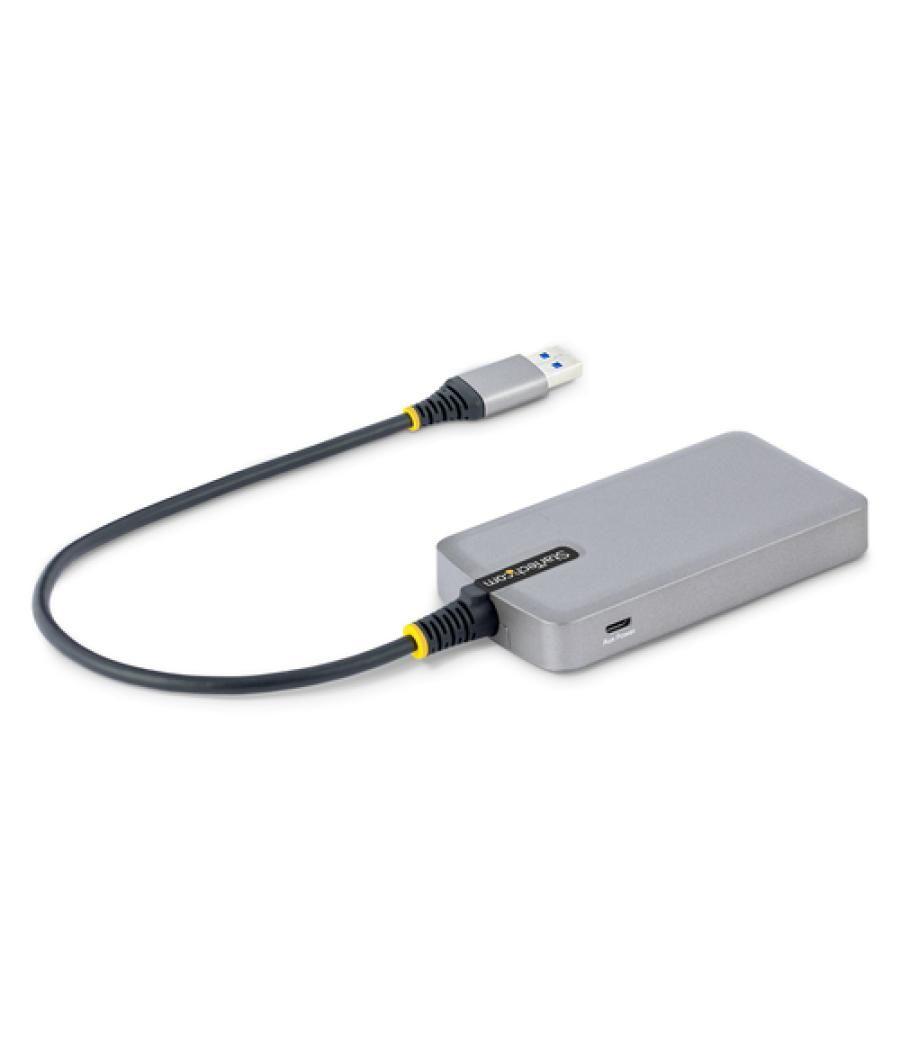 StarTech.com Hub USB de 4 Puertos - USB 3.0 de 5Gbps - Alimentado por el Bus - Concentrador de 4 Puertos USB-A con Alimentación 
