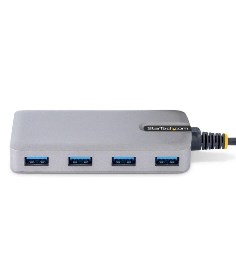 StarTech.com Hub USB de 4 Puertos - USB 3.0 de 5Gbps - Alimentado por el Bus - Concentrador de 4 Puertos USB-A con Alimentación 