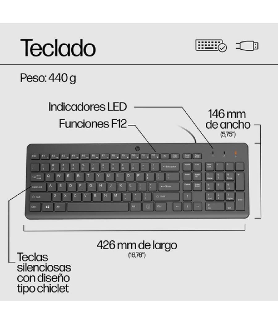 HP Teclado con cable 150