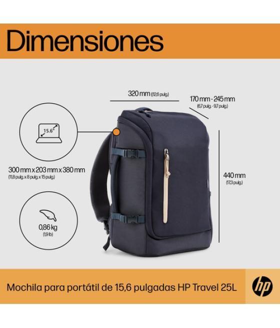 HP Mochila para portátil Travel de 15,6 pulgadas y 25 litros azul