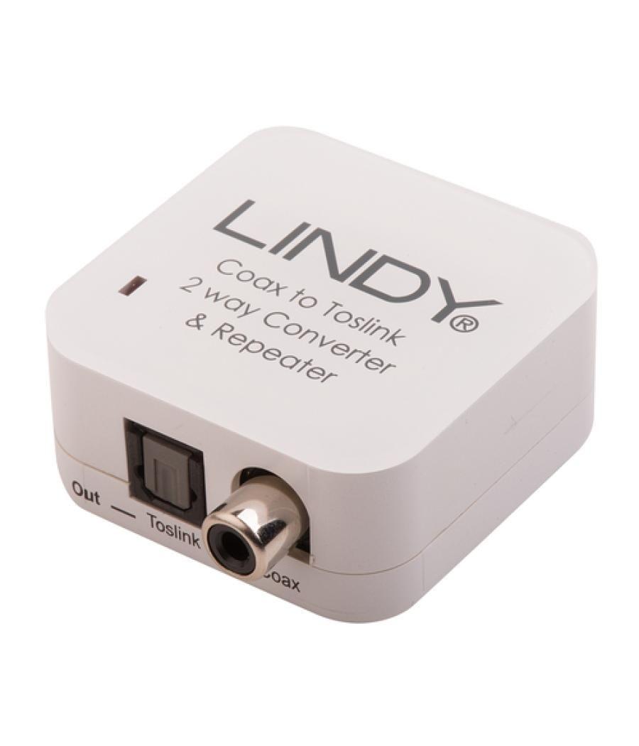 Lindy 70411 cambiador de género para cable Toslink RCA Blanco