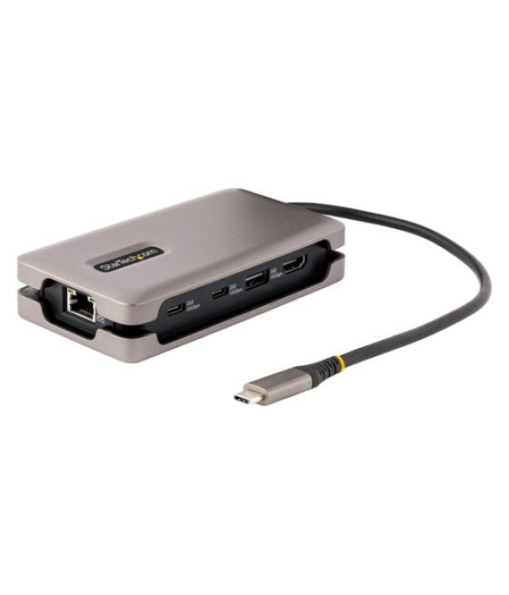 StarTech.com Adaptador Multipuertos USB-C - HDMI 2.0b 4K 60Hz - HDR - Hub USB 3.2 Gen 2 10Gbps (2xUSB-C, 1xUSB-A) - PD de 100W c