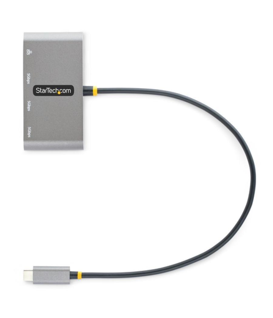StarTech.com Hub Adaptador USB-C con Ethernet de 3 Puertos USB-A - Red Ethernet Gigabit RJ45 - USB 3.0 5Gb - Alimentado por el B