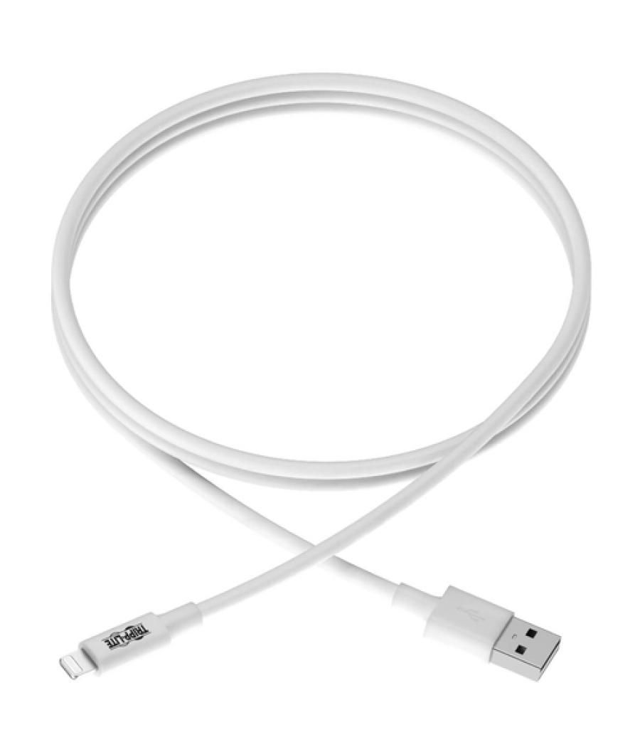 Tripp Lite M100-006-WH Cable de Sincronización y Carga USB A a Lightning, Certificado MFi - Blanco, M/M, USB 2.0, 1.83 m [6 pies
