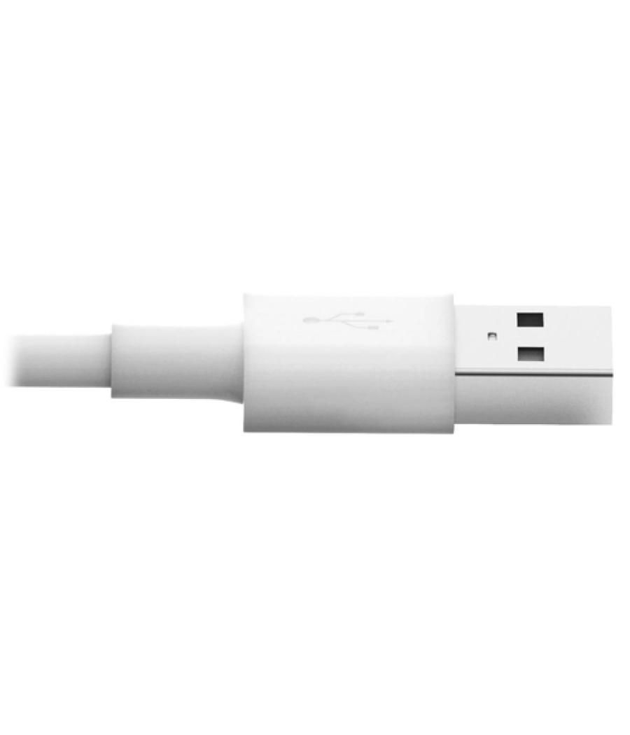 Tripp Lite M100-006-WH Cable de Sincronización y Carga USB A a Lightning, Certificado MFi - Blanco, M/M, USB 2.0, 1.83 m [6 pies