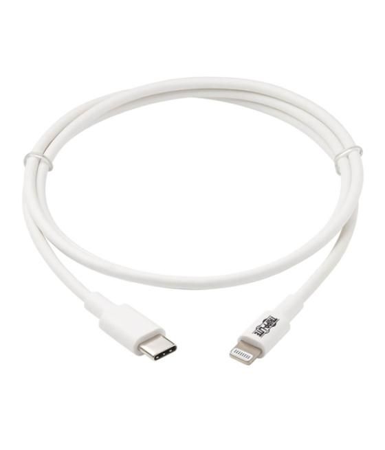 Tripp Lite M102-003-WH Cable de Sincronización y Carga USB C a Lightning, Certificado MFi - USB 2.0, M/M, Blanco, 0.91 m [3 pies