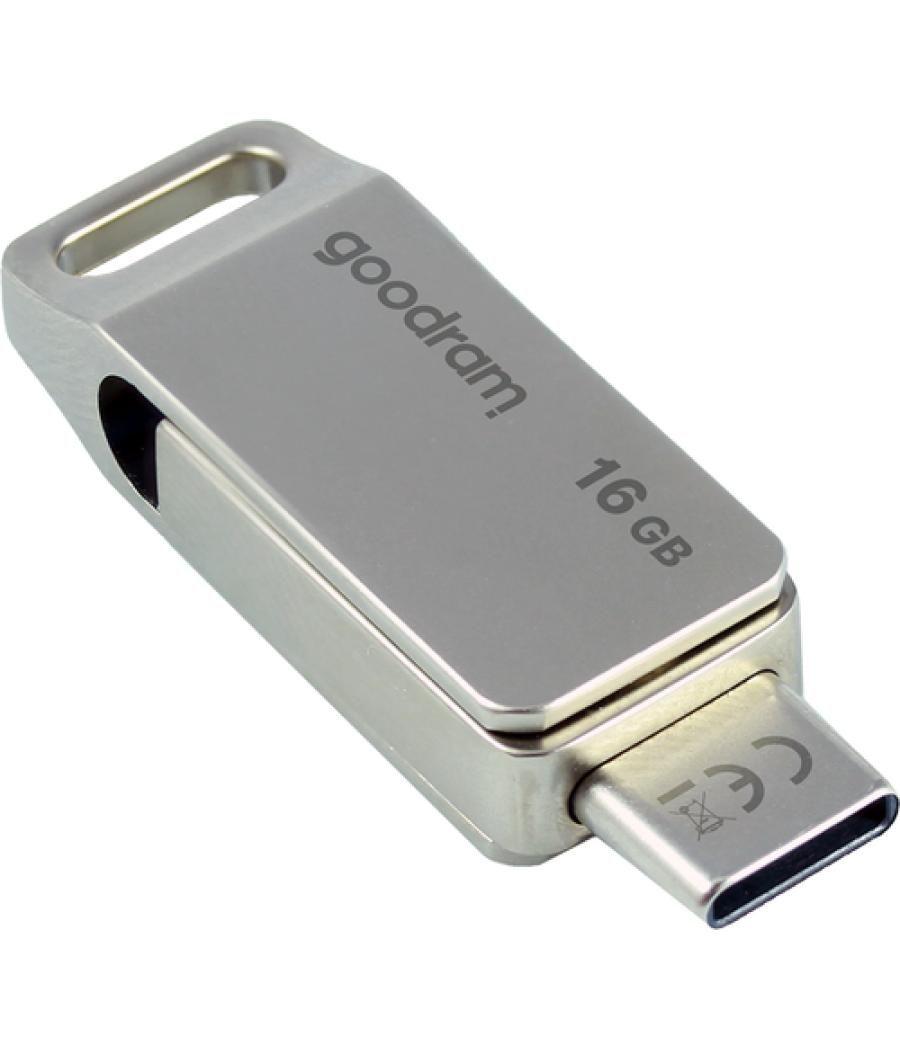 Goodram ODA3 unidad flash USB 16 GB USB Type-A / USB Type-C 3.2 Gen 1 (3.1 Gen 1) Plata