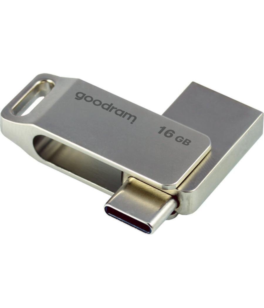 Goodram ODA3 unidad flash USB 16 GB USB Type-A / USB Type-C 3.2 Gen 1 (3.1 Gen 1) Plata