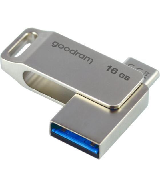 Goodram ODA3 unidad flash USB 16 GB USB Type-A / USB Type-C 3.2 Gen 1 (3.1 Gen 1) Plata