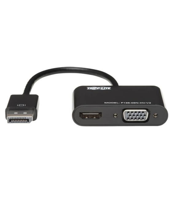Tripp Lite P136-06N-HV-V2 Adaptador Convertidor Todo en Uno DisplayPort a VGA/HDMI, DP ver 1.2, 4K 30 Hz HDMI