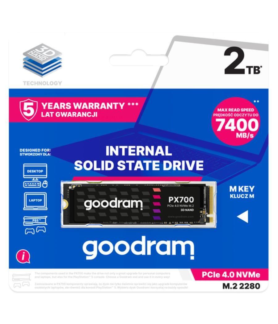 Goodram PX700 SSD SSDPR-PX700-02T-80 unidad de estado sólido M.2 2,05 TB PCI Express 4.0 3D NAND NVMe