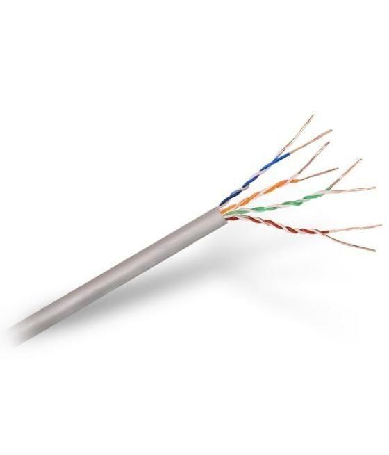 Aisens bobina de cable de red rj45 cat.5e utp rígido awg24 para instalación gris 305m