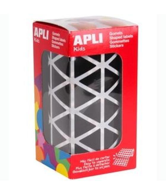 Apli gomets triangulares 20mm rollo negro -rollo 2832 unidades-