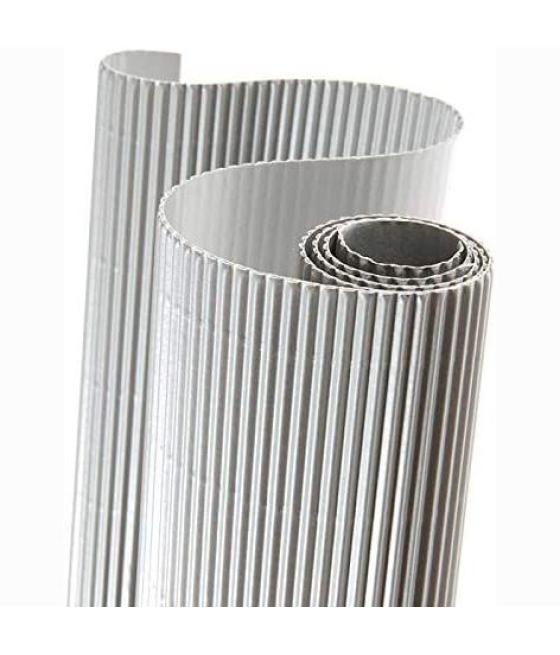 Canson rollo de cartón ondulado 300gr 50x70 cm plata -10u-