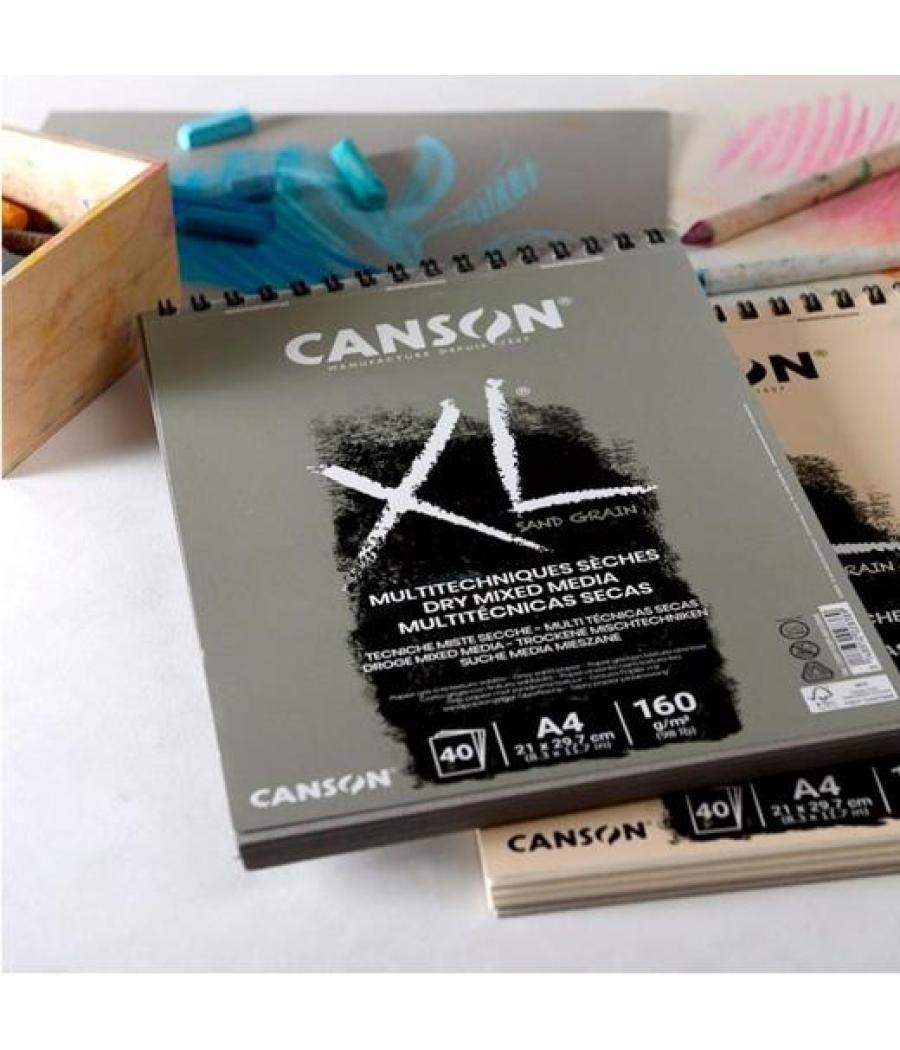 Canson bloc dibujo xl sand grain 40h a4 natural