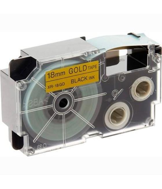 Casio cinta para etiquetadora 8m x 18mm negro/oro