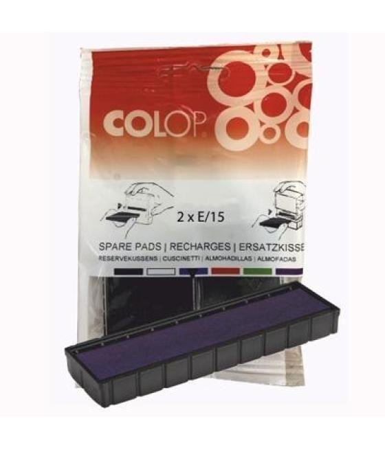 Colop almohadilla e/15 azul blister -2u-