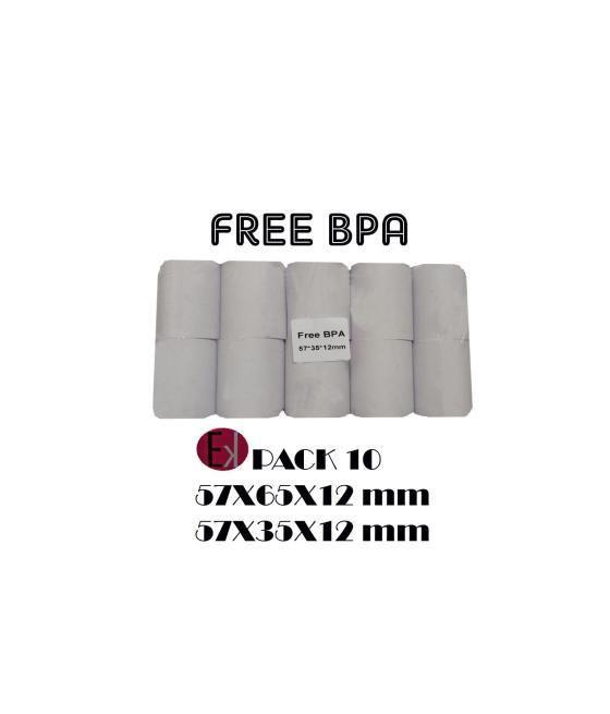 Ekrit rollo térmico sin bpa 57x55x12mm 57grs -10u-