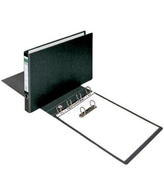 Elba carpeta de anillas 4 x 35mm a3 apaisado lomo 50mm cartón compacto negro