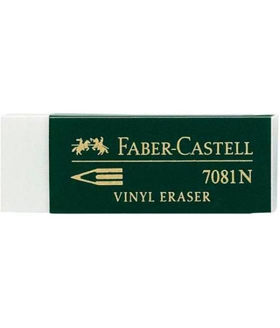 Faber castell goma de borrar 7081 n blanco -en blister de 2