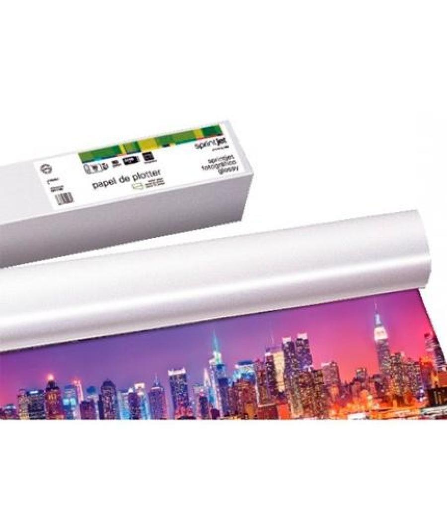 Fabrisa rollo de papel para plotter (42") 1067x50mm x 30m 180gr blanco glossy fotográfico brillo