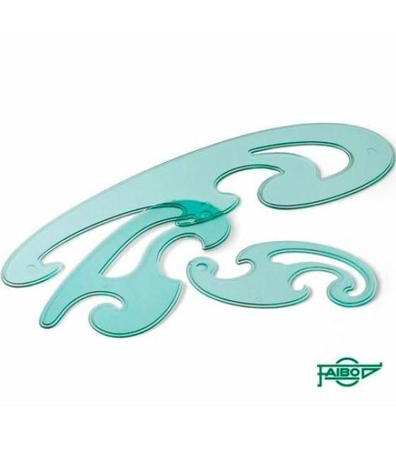 Faibo plantillas curvas juego de 3u