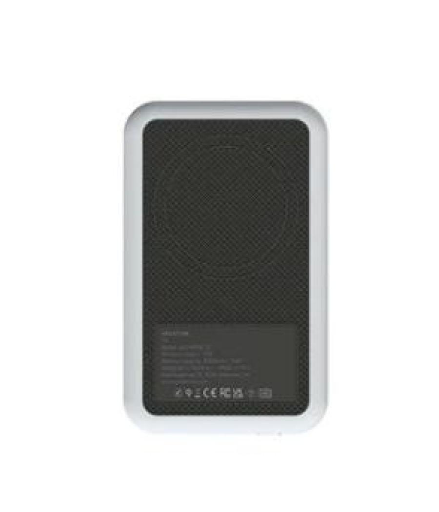 Kreafunk cargador power bank con carga inalámbrica qi 5k mah gris