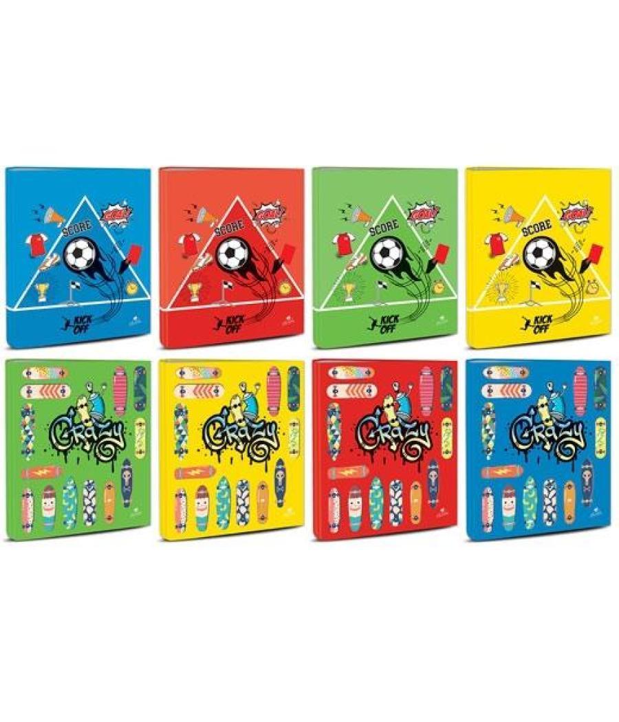 Mariola carpeta anillas 4x25mm folio 2 diseños surtidos deporte nº1