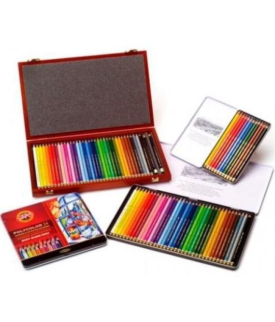 Michel set de lápices polycolor en caja metálica 48 colores surtidos