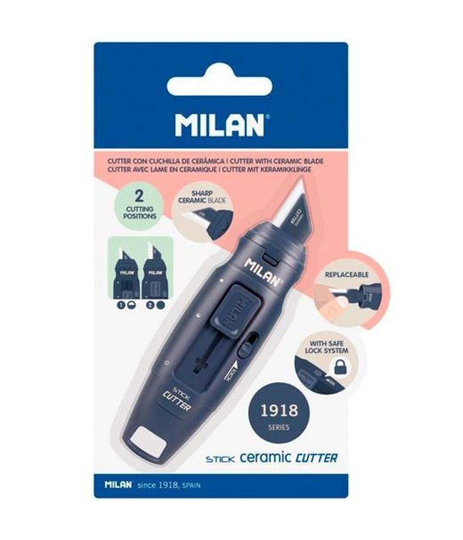 Milan cutter hoja cerámica stick serie 1918 blíster azul marino