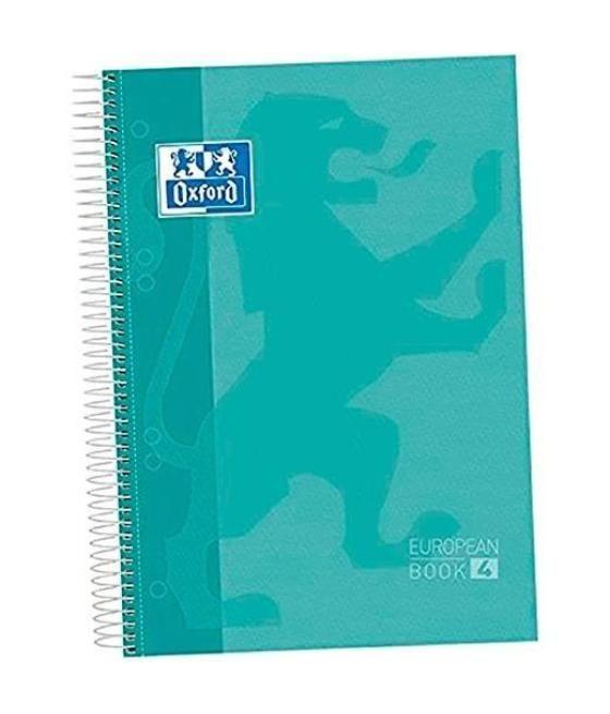 Oxford cuaderno ebook 5 classic espiral microperforado a4+ 120h 5x5mm t/extradura ice mint