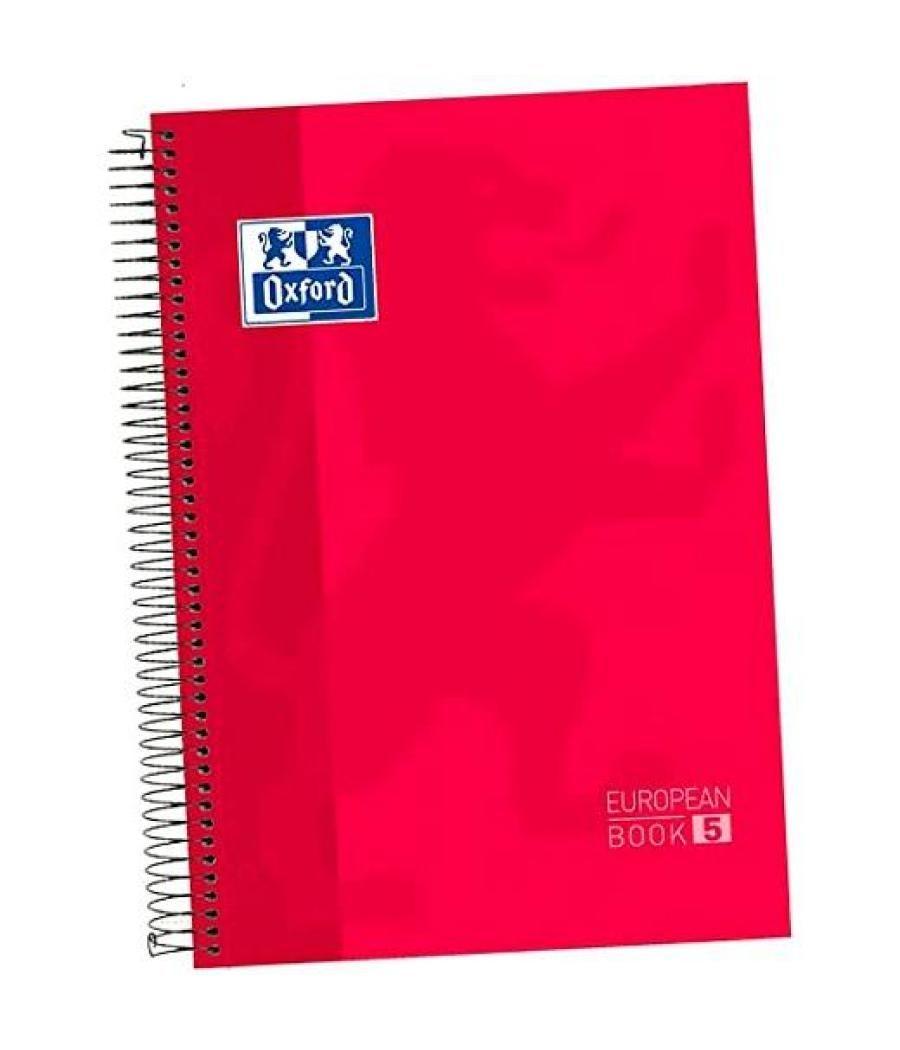 Oxford cuaderno ebook 5 classic espiral microperforado a4+ 120h 5x5mm t/extradura rojo