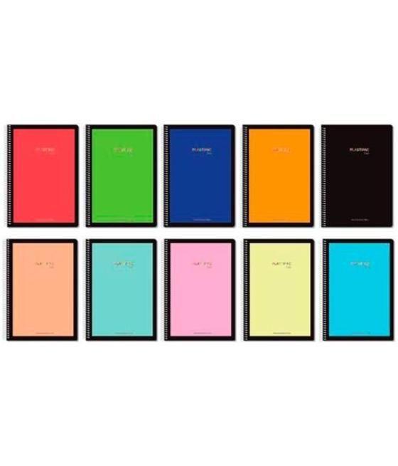 Pacsa cuaderno plastipac serie lux 80h folio tapa pp colores vivos/pastel surtidos