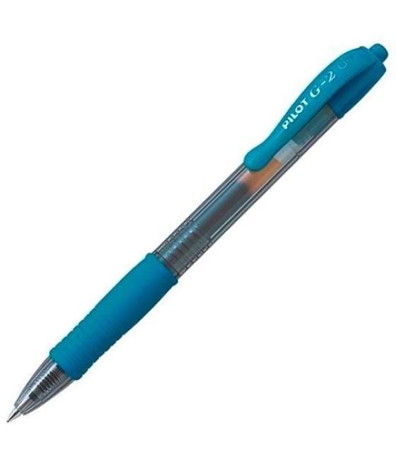 Pilot boligrafo g-2 0.7 azul turquesa