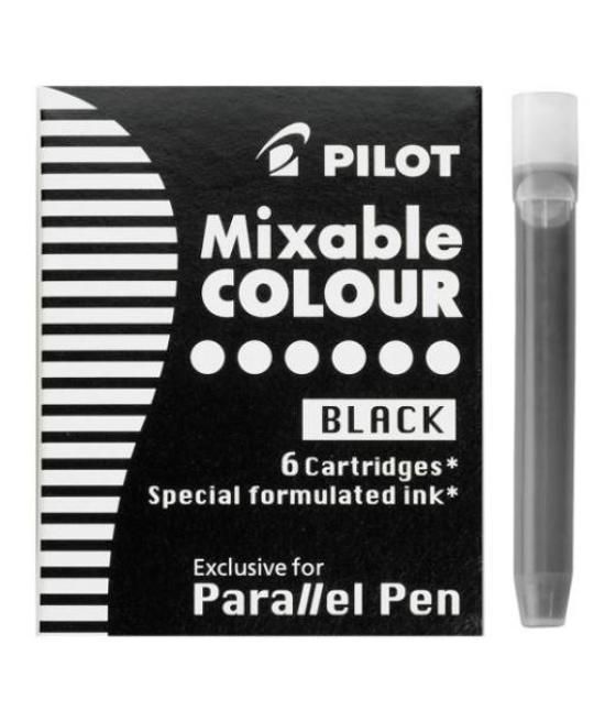 Pilot cartuchos de tinta para parallel pen caja de 6 negro