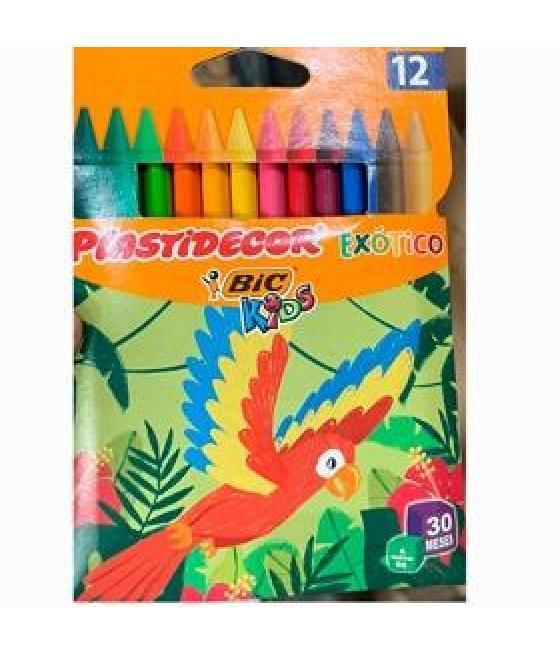 Plastidecor ceras exotic estuche de 12 c/surtidos