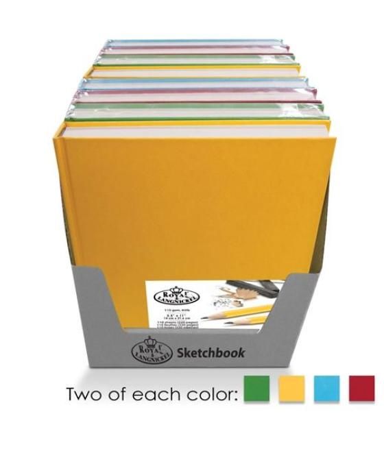 Royal langnickel cuaderno de bocetos pequeños fashion colors pack de 8 surtidos