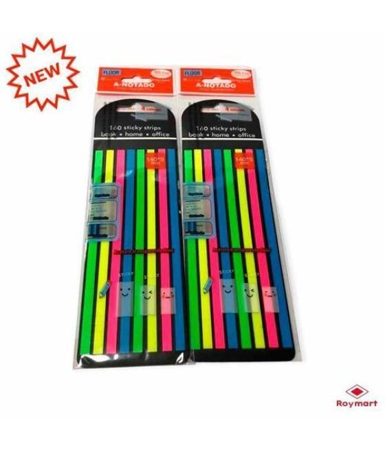 Roymart notas señaladoras de líneas acetato transparente pack de 160 c/surtidos