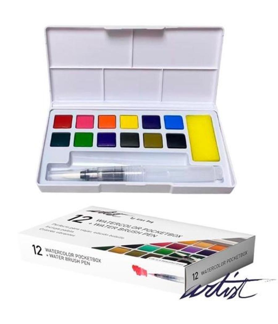 Roymart acuarelas professional pocketbox artist estuche de 12 c/surtidos