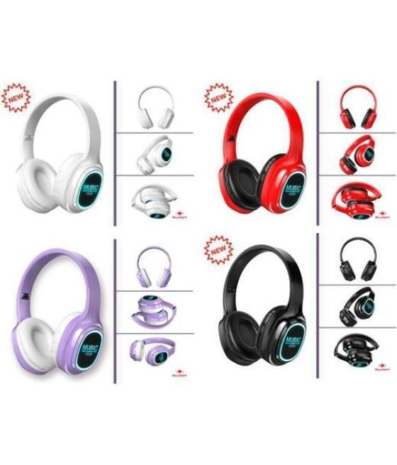 Roymart auriculares con luz led bluetooth 5.0 c/surtidos