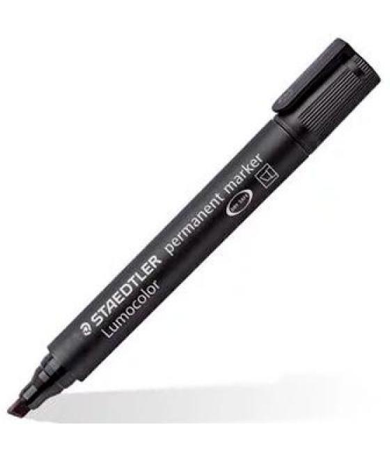 Staedtler rotulador permanente lumocolor 350 punta biselada negro
