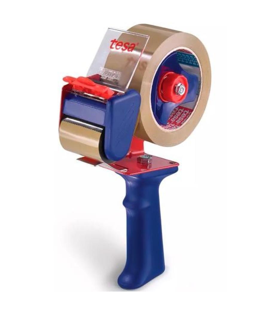 Tesa dispensador de cintas de embalaje tesapack economy 6300 para rollos de 66m rojo/azul